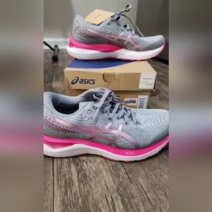 ASICS Gel-Cumulus 24 Women's Shoes - Gray and Pink Size 7.5 Ladies NWT
